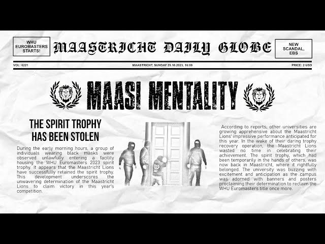 [OFFICIAL VIDEO] Maasi Mentality- Maastricht Lions (feat. KINSI)