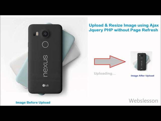 Upload Resize Image using Ajax Jquery PHP without Page Refresh