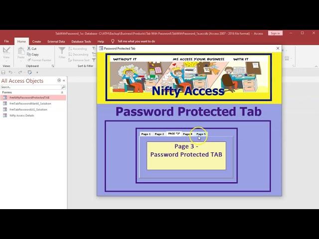 Password Protected Tab - Nifty Access