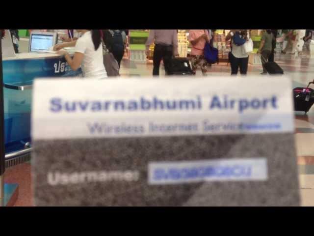 How to get a free Wifi password - Thai International Airport