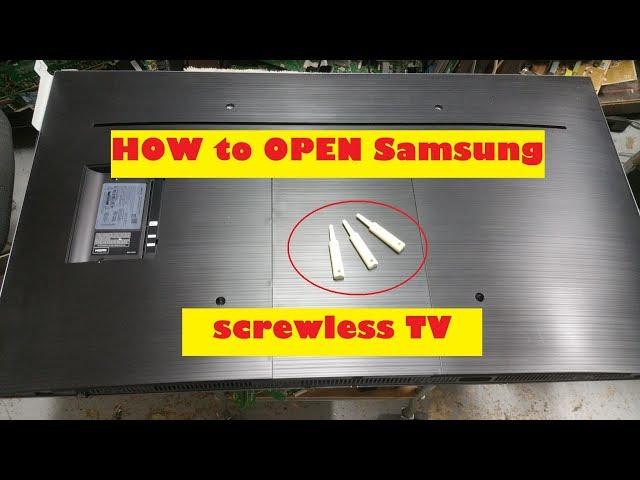 How to open Samsung Screwless TV with jig / tool. No screws on Samsung TV
