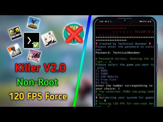 Ultimate Lag Fix with Killer V2 | Force 120 FPS Non-Root | Fix Game Lag | Killer V2 Non-Root Module