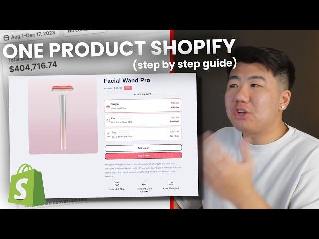 How to design a one product shopify store in 2024 (step by step) | $130k+ revenue in 30 days.