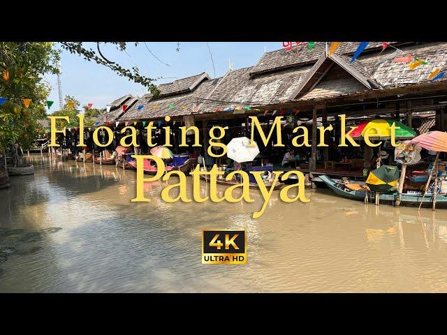 Pattaya Floating Food Market: Eat, Drink and Walking [4K] - Vlog #24