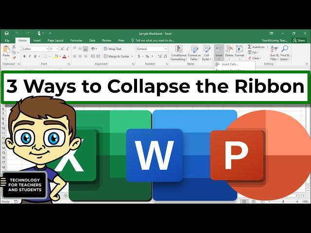 Collapse and Expand the Ribbon in Microsoft Excel, Word and PowerPoint