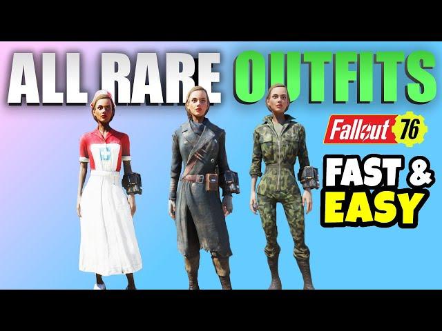 Fallout 76 How to Get All Rare Outfits / Clothing The Fastest & Easiest Way