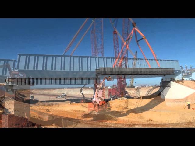 Roy Hill Rail Over Rail Bridge Construction Time Lapse