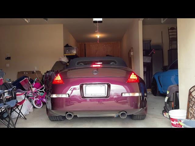 Nissan 350z muffler delete - Before and After