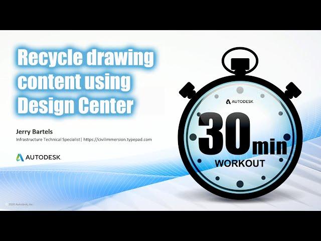 Recycle drawing content using Design Center in AutoCAD / Civil 3D