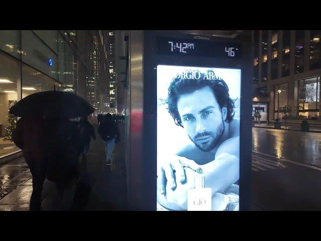 Rainy Night Walk on NYC's 6th Avenue | Midtown Manhattan After Dark 