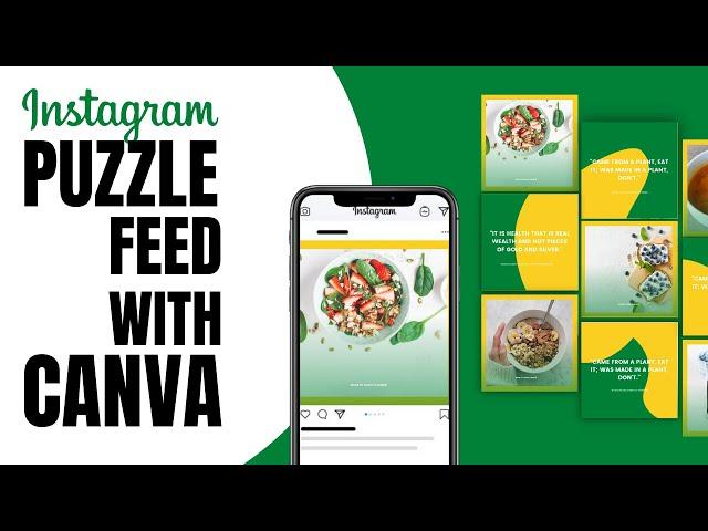 How To Make An Instagram Puzzle Feed With Canva | 9 post At a Time| Canva Tutorial | Design Talk |