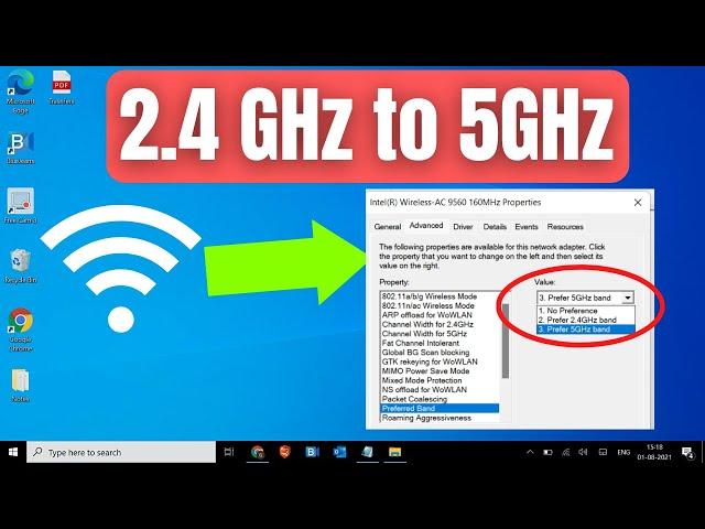 How to Change From 2.4GHz to 5GHz | How to connect to 5GHz Wi Fi instead of 2.4 Windows 11