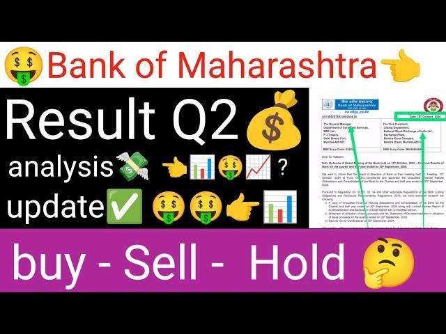 Bank of Maharashtra Result Q2 2024 update analysis Result Q2today Bank of Maharashtra analysis today