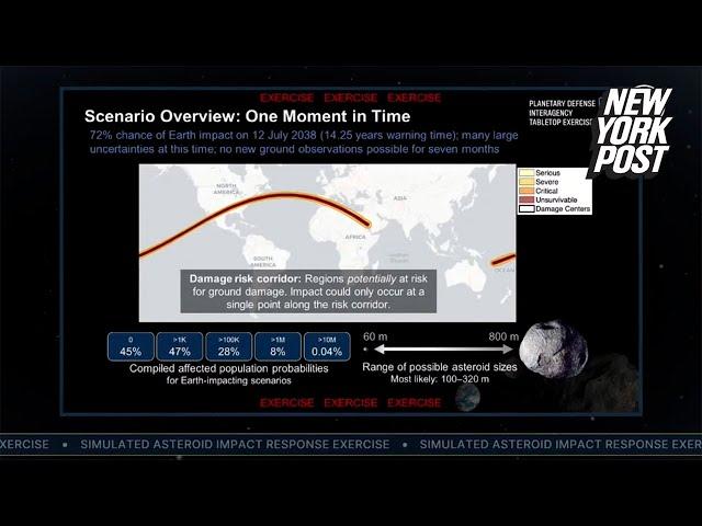 NASA plans for doomsday scenario of asteroid with 72 percent chance of hitting Earth in 14 years