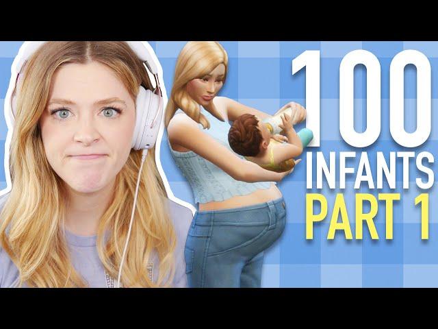 Can You Have 100 Babies In One Lifespan In The Sims 4? | 100 BABY CHALLENGE SPEEDRUN | Part 1