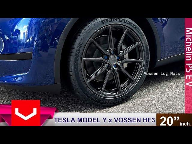 ⭕️TESLA MODEL-Y ⭕️VOSSEN HF3 20”⭕️Michelin PS EV ⭕️VOSSEN Lug Nuts