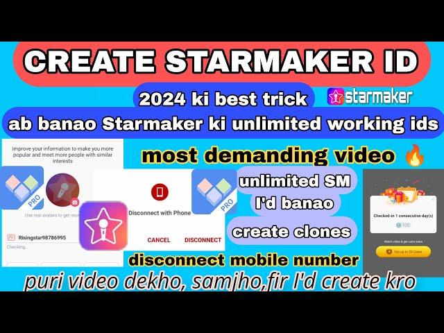 create #starmaker new id | 2024 new trick | create #unlimited new id | #starmaker number disconnect