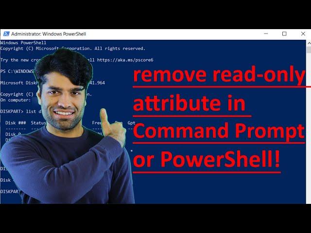 How to remove read-only attribute in Command Prompt