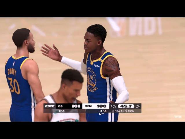 NBA 2K25 Gameday Simulation | GRIZZLIES vs WARRIORS GAMEPLAY HIGHLIGHTS