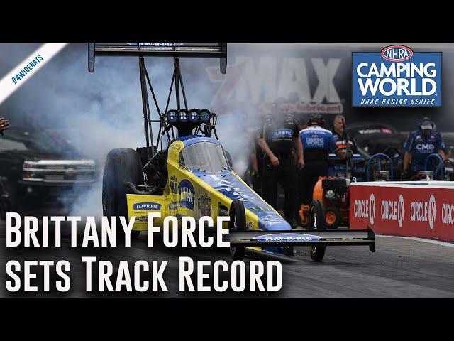 Brittany Force sets zMAX Dragway Track Record