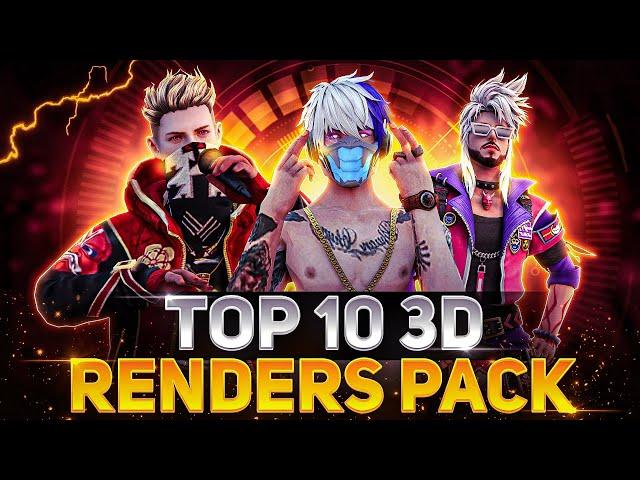 TOP 10 3D RENDERS PACK  || FF RENDERS PACK BY || @anzx_dzns 