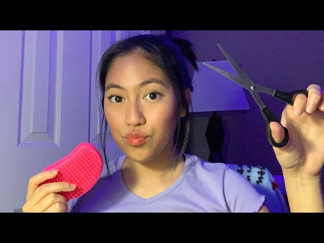 ASMR fast and aggressive haircut in 1 minute ️