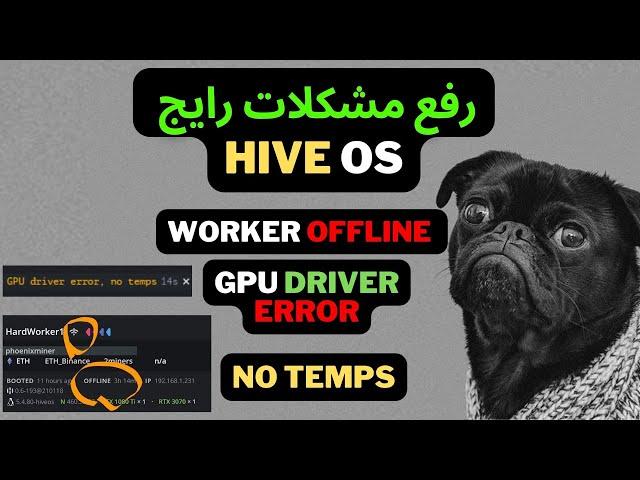 gpu driver error, no temps - hive os worker offline حل مشکلات رایج در ریگ ماینینگ ماین اتریوم