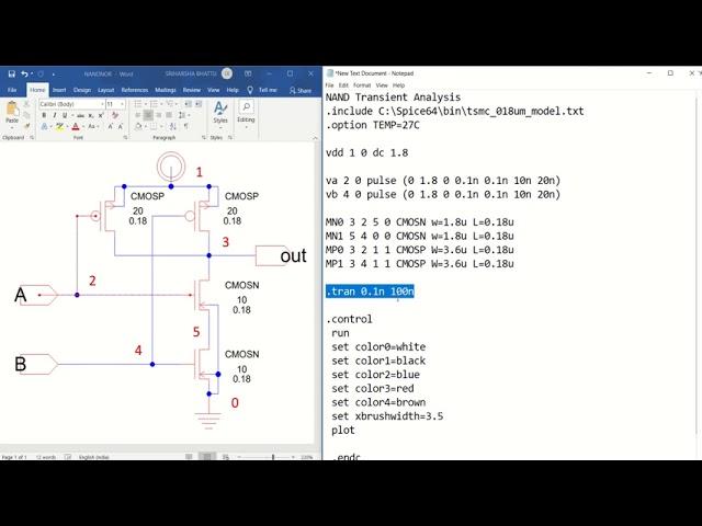 Spice Netlist of NAND & NOR Gates.