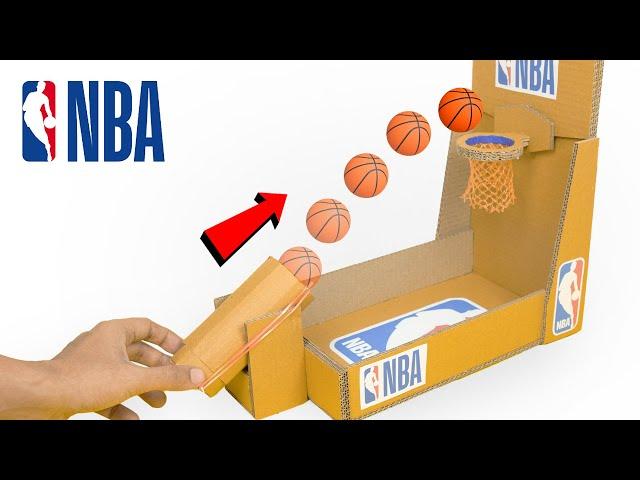 How to make mini NBA Basketball Game Cardboard Without Glue Gun | DIY Ocean