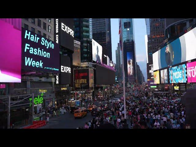 filming Times Square Billboards