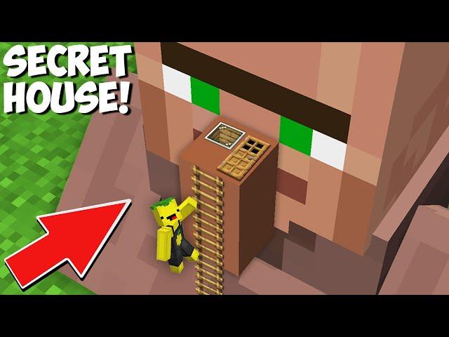 Who BUILT A SECRET HOUSE INSIDE A VILLAGER'S NOSE in Minecraft ? NEW TINY HOUSE !