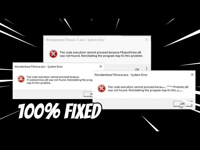 The Code Execution Cannot Proceed, FExportview.dll Fcommonview.dll Ffwsregister.dll was Not Found