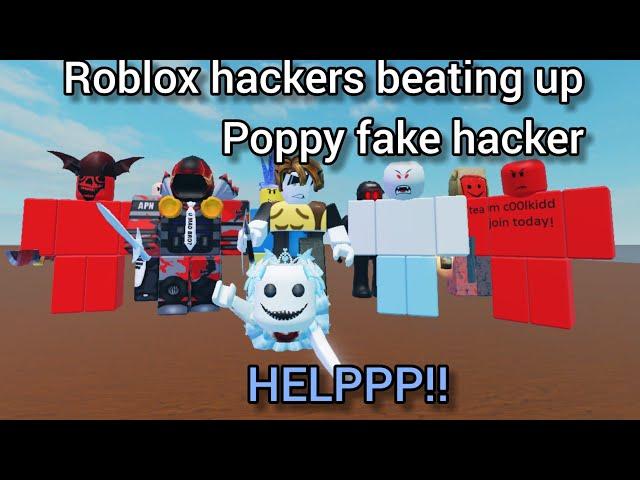 Roblox hackers beating up fake hacker Poppy / Roblox animation (inspired by @• S Q H W X • )