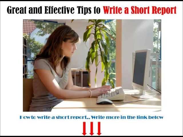 How to Write a Short Report