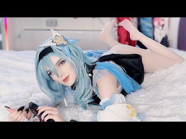 ASMR | Heels , Pantyhose , Voice Triggers  Genshin Impact Eula  Cosplay