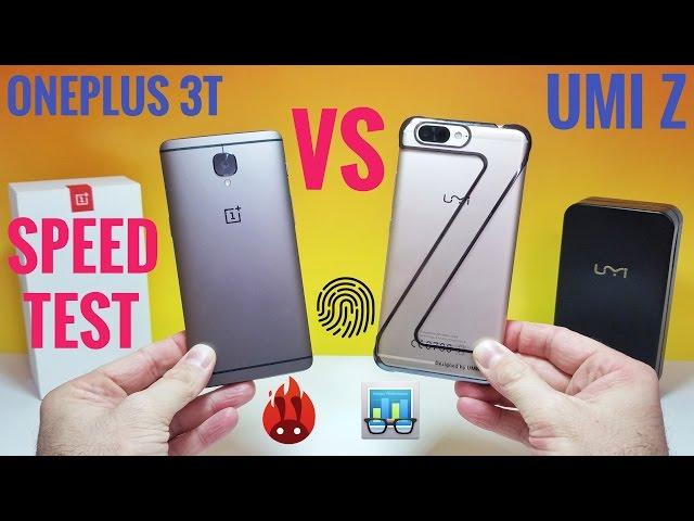 UMI Z vs OnePlus 3T - SPEED TEST - Helio X27 VS Snapdragon 821