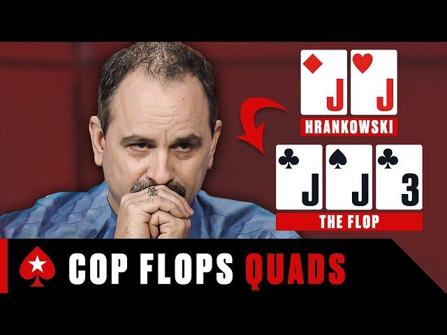 This Retired Cop Flops QUADS For A HUGE POT ️ PokerStars