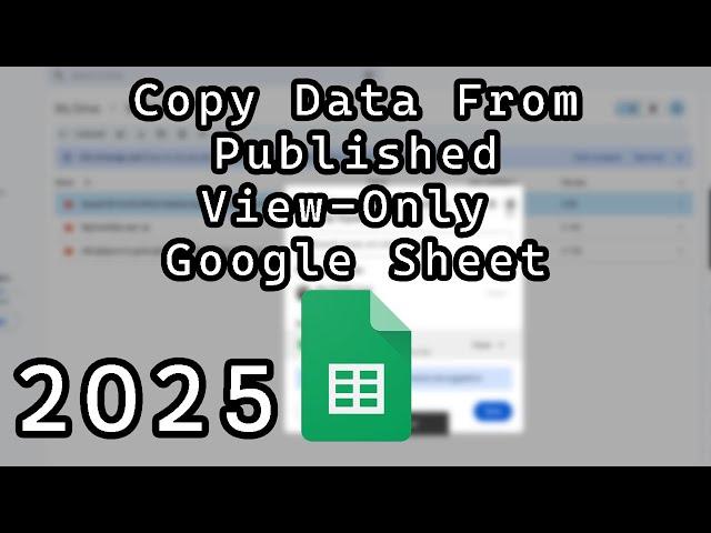 How to Copy Data From Published View Only Google Sheets (Download pubhtml Files)