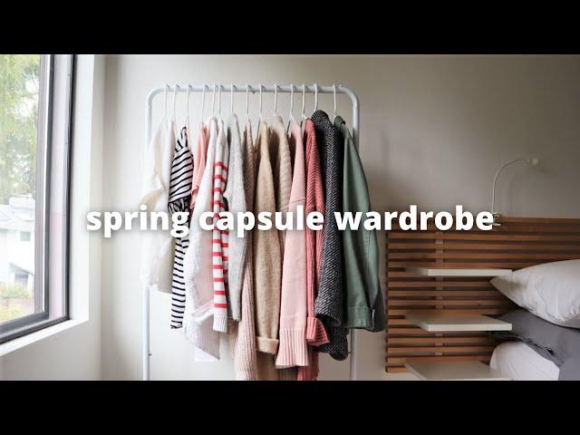 my ENTIRE minimal spring capsule wardrobe for 2022 + how much it cost and where I got it 