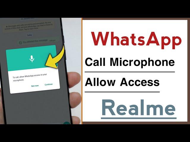 To Call Allow WhatsApp Access To Microphone in Realme Phone