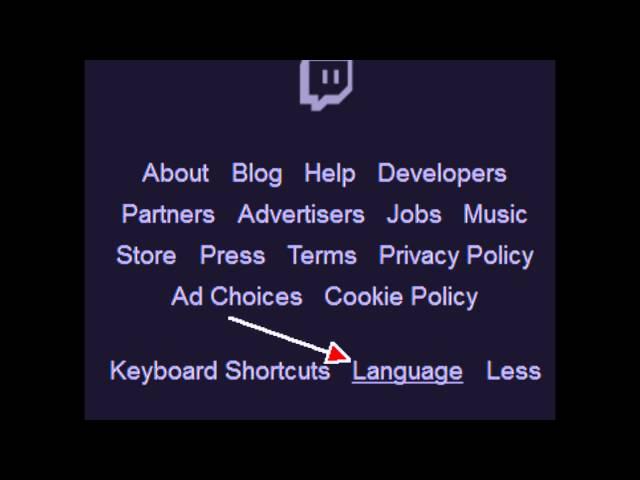 Twitch переключить язык на русский