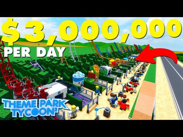 How to build a *NO GAMEPASS* MONEY FARM In Theme Park Tycoon 2!