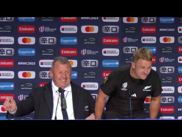 All Blacks face the press after EPIC quarter-final win over Ireland