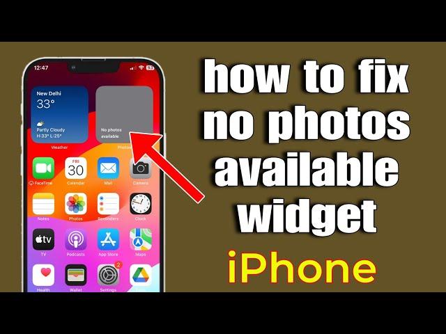 How to Fix No Photos Available Photos Widget | No Photos Available Widget iPhone/No photos available