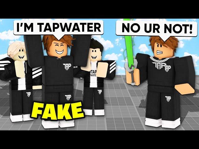 I Met a FAKE TapWater Trying to SCAM My Fans.. (Roblox Blade Ball)