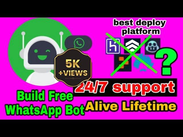 whatsapp bot deploy free best platform 2023 | without heroku bot deploy