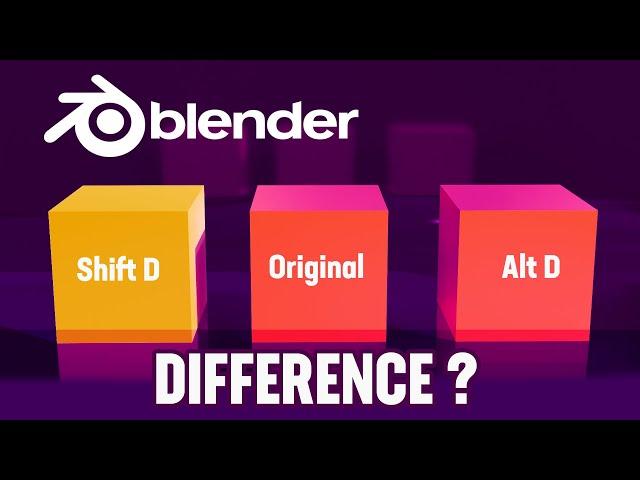 Difference between Alt D and Shift D || How to unlink linked object blender tutorial