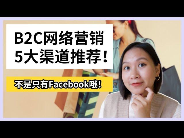 【网络营销】适合B2C的5大网络推广渠道｜中小企业营销｜跨境电商｜5 Best B2C Marketing Channels