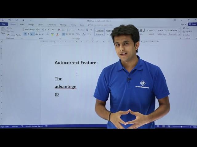 MS Word - Auto Correct Features