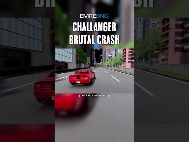 Dodge Challanger Crashes in Traffic: BeamNG Drive